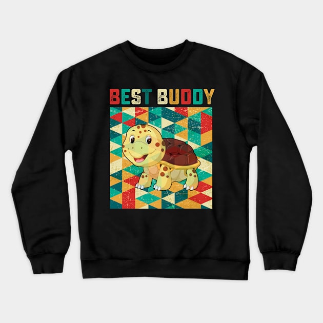 Best Buddy Turtle Crewneck Sweatshirt by danieldamssm